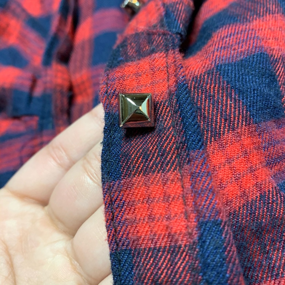 Red and blue plaid dress